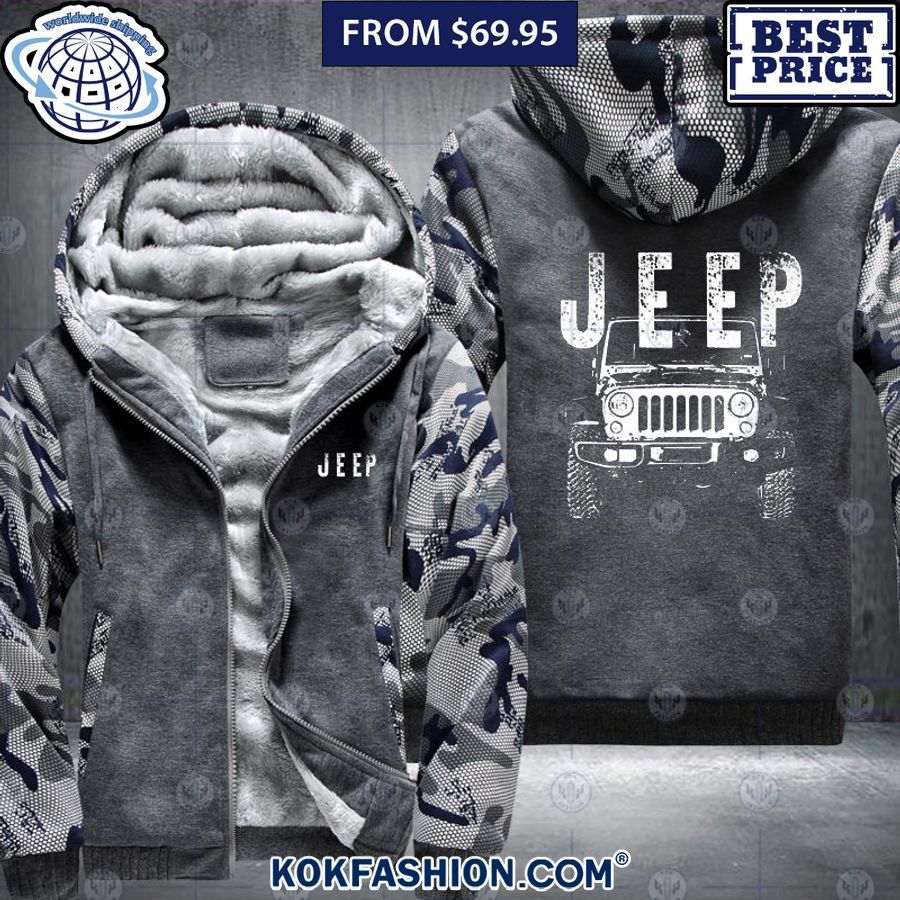 Jeep Car Fleece Hoodie Your face is glowing like a red rose