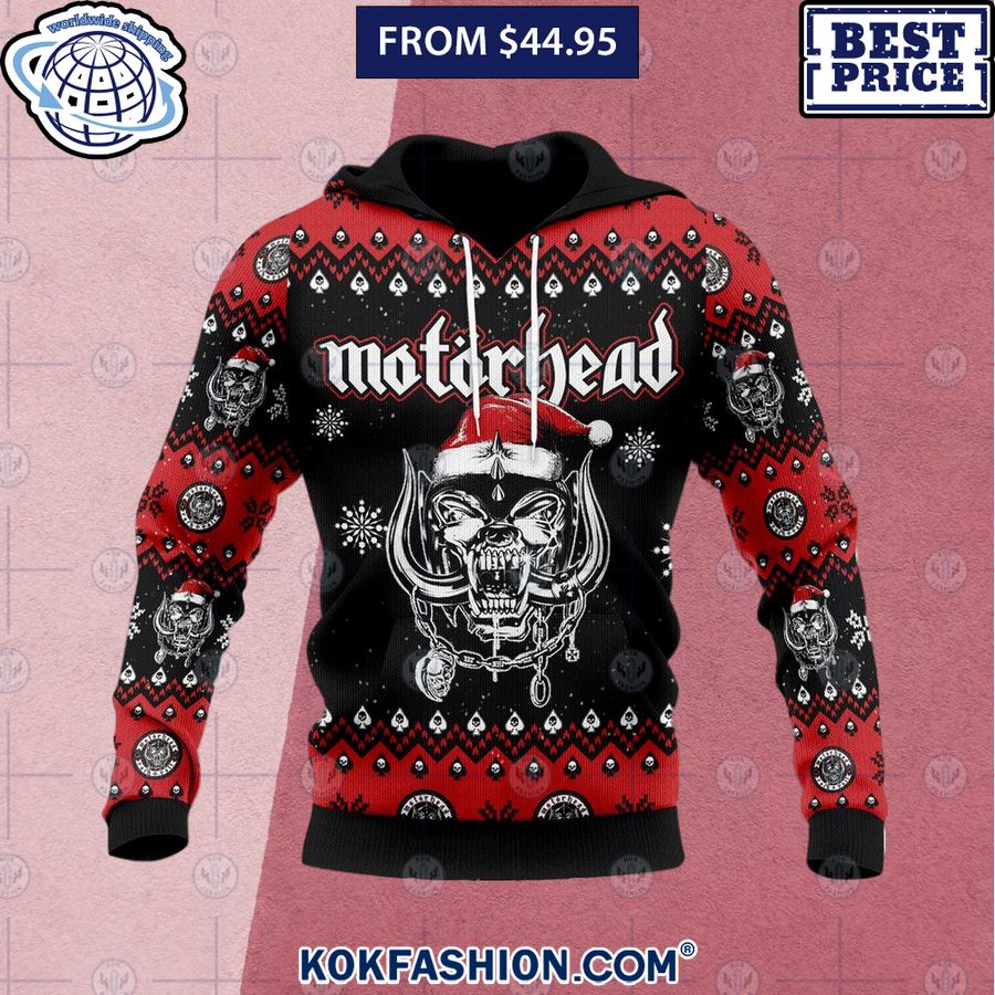 Merry Fucking Christmas Motörhead Band Hoodie Generous look