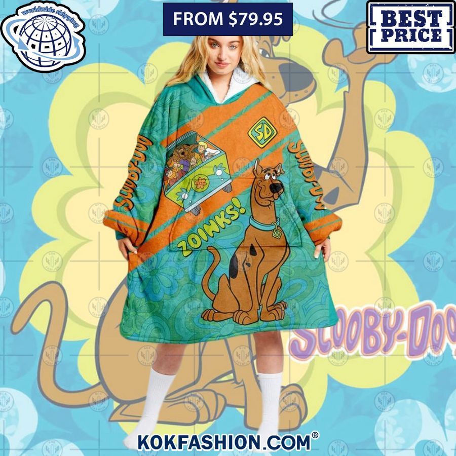 scooby doo where are you mystery machine oodie hoodie blanket 1