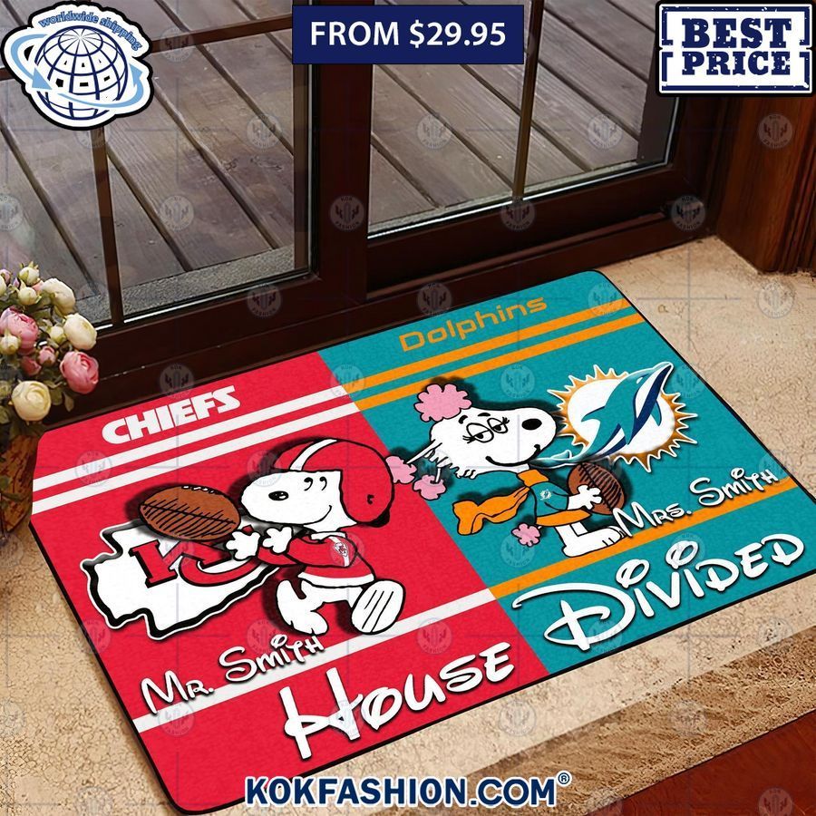 Snoopy Girlfriend House Divided CUSTOM team Doormat Mesmerising