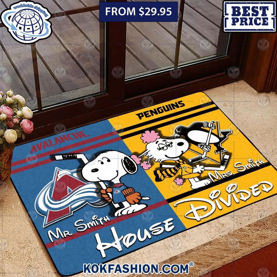 Snoopy Sport House Divided CUSTOM Doormat Awesome Pic guys